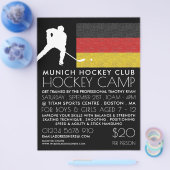 Duitse vlag, Hockey Player, Camp Adverteren Flyer (Enkel)