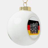 Duitse vlag huis thema kerst ornament (Links)