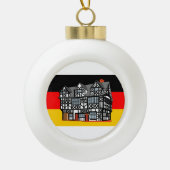 Duitse vlag huis thema kerst ornament (Voorkant)