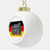 Duitse vlag huis thema kerst ornament (Rechts)
