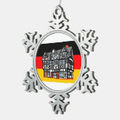 Duitse vlag huis thema kerst ornament (Rechts)