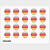 Duitse vlag in Orb Ronde Sticker (Vel)