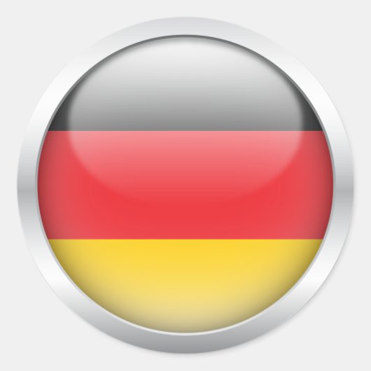 Duitse vlag in Orb Ronde Sticker (Voorkant)