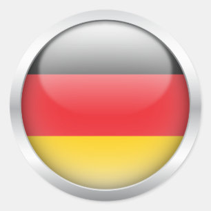 Duitse vlag in Orb Ronde Sticker
