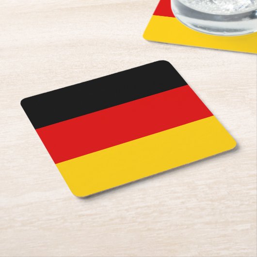 Duitse vlag kartonnen onderzetters (Schuin)