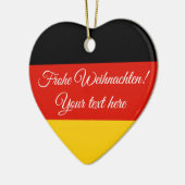 Duitse vlag Kerst van Frohe Weihnachten Keramisch Ornament (Links)