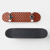 Duitse vlag kleuren harten patroon patriottisch persoonlijk skateboard (Horizontaal)