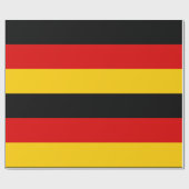 Duitse vlag kleuren zwart rood goud 5" strepen cadeaupapier (Vlak)