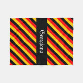 Duitse vlag - Kleurenband patroon + aangepaste naa Fleece Deken (Voorkant (Horizontaal))