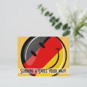 Duitse vlag lachen briefkaart (Staand voorkant)