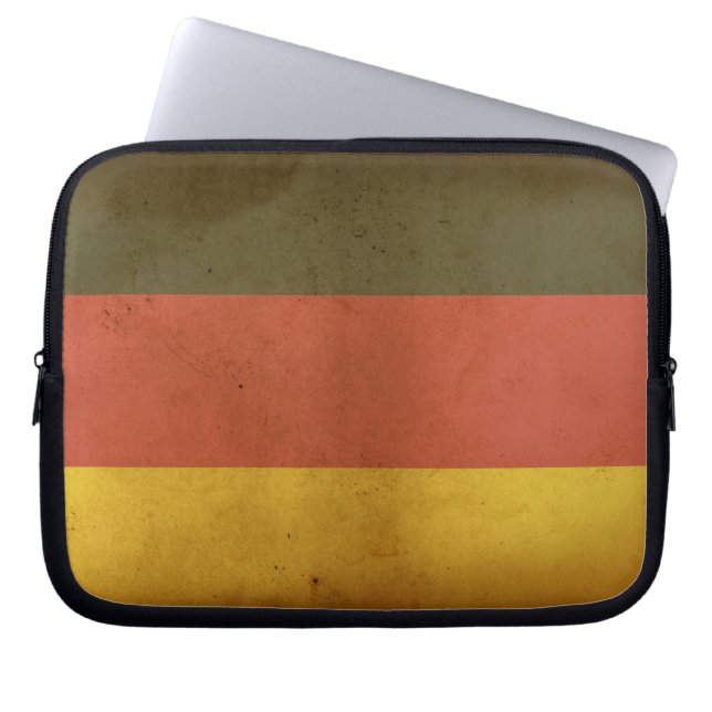 Duitse vlag Laptop Hoesje Sleeve (Voorkant)