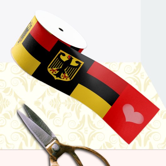 Duitse vlag lint, adelaar, hart, Duitsland Grosgrain Lint