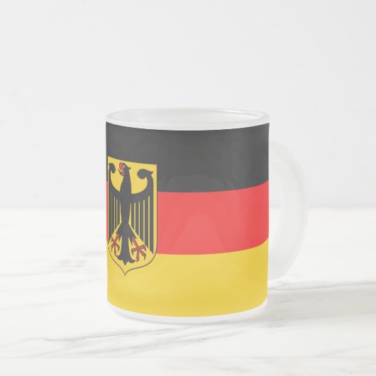 Duitse vlag matglas koffiemok (Voorkant rechts)