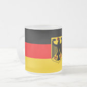 Duitse vlag matglas koffiemok (Voorkant links)