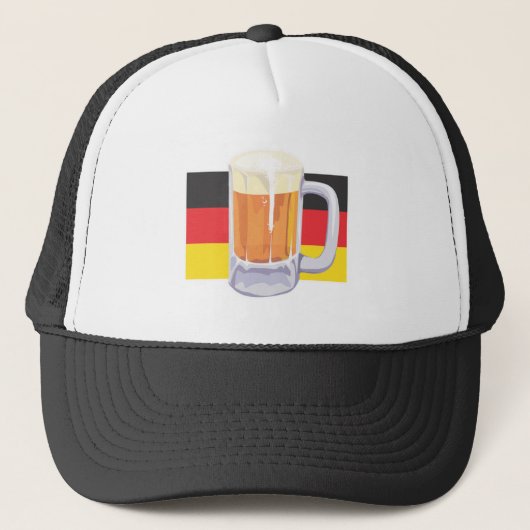 Duitse vlag met bier trucker pet (Voorkant)
