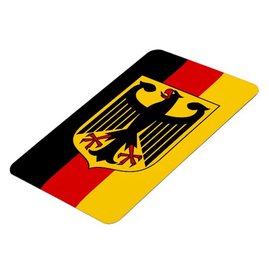 Duitse vlag met Crest Magnet Magneet (Linkerzijde)