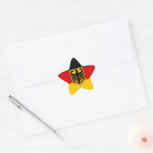 Duitse vlag met Crest Sticker (Star) (Envelop)