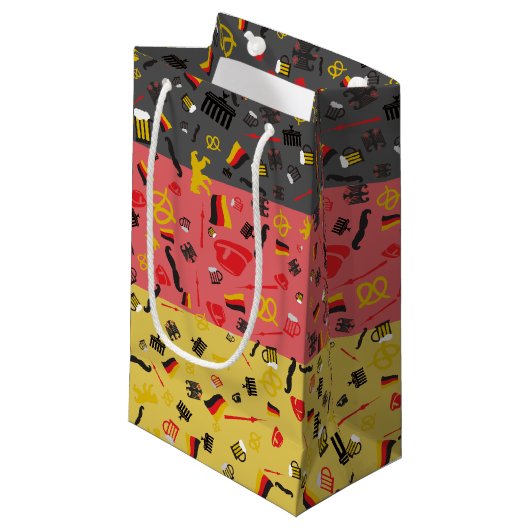 Duitse vlag met cultuurgoederen klein cadeauzakje (Voorkant Gekanteld)