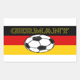 Duitse vlag met Football Rechthoekige Sticker