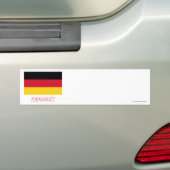 Duitse vlag met naam bumpersticker (Op auto)
