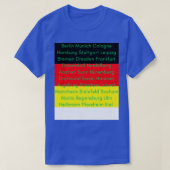 Duitse vlag met steden t-shirt (Design voorkant)