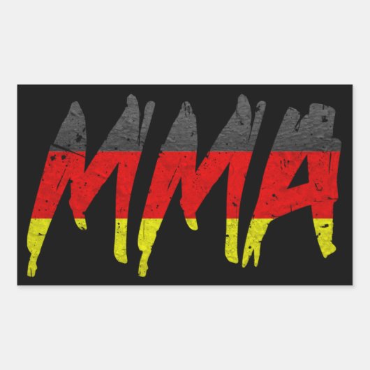 Duitse vlag MMA Sticker (Voorkant)