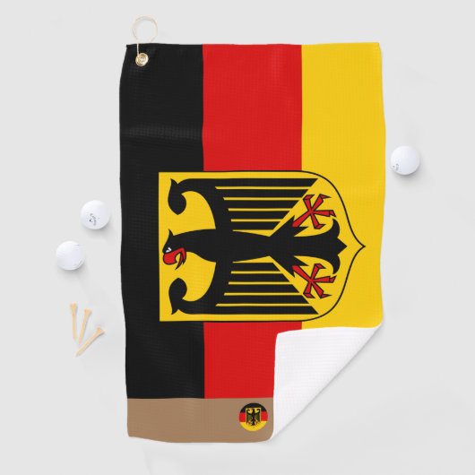 Duitse vlag, monogrammed Golf Deutschland Golfhanddoek (Insitu)