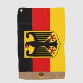Duitse vlag, monogrammed Golf Deutschland Golfhanddoek (Voorkant)