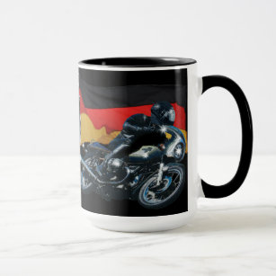 Duitse vlag & motorfiets Rider Mok