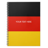 Duitse vlag op aangepast spiraal notebook notitieboek (Voorkant)