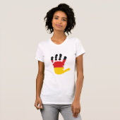 Duitse vlag op een handarbeider t-shirt (Voorkant volledig)