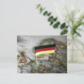 Duitse vlag op kaart (Staand voorkant)