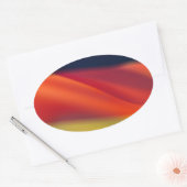 Duitse Vlag Ovale Sticker (Envelop)