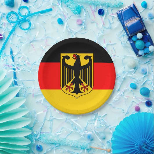 Duitse vlag papieren bordje (Feest)