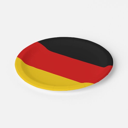 Duitse vlag papieren bordje (Gekanteld)