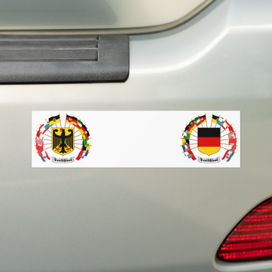 Duitse vlag Pinrad Bumpersticker (Op auto)