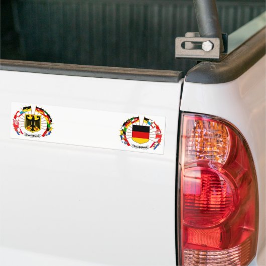 Duitse vlag Pinrad Bumpersticker (Op Truck)