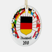 Duitse vlag Pinrad Keramisch Ornament (Rechts)