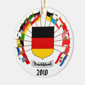 Duitse vlag Pinrad Keramisch Ornament (Links)