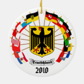 Duitse vlag Pinrad Keramisch Ornament (Achterkant)