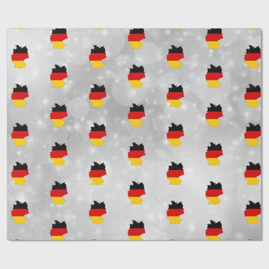 Duitse vlag - plattegrond cadeaupapier (Vlak)