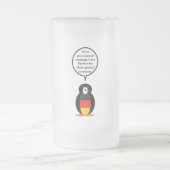 Duitse vlag pratende mevrouw Penguin gepersonalise Matglas Bierpul (Center)