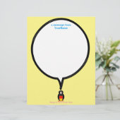 Duitse Vlag Pratende Mevrouw Pinguïn Briefpapier (Staand voorkant)