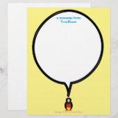 Duitse Vlag Pratende Mevrouw Pinguïn Briefpapier (Voorkant / Achterkant)