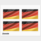 Duitse vlag rechthoekige sticker (Vel)