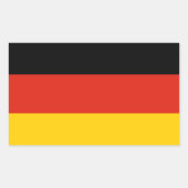 Duitse vlag rechthoekige sticker (Voorkant)