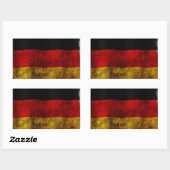 Duitse vlag - rechthoekige sticker (Vel)