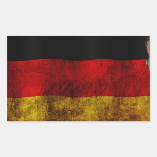 Duitse vlag - rechthoekige sticker (Voorkant)