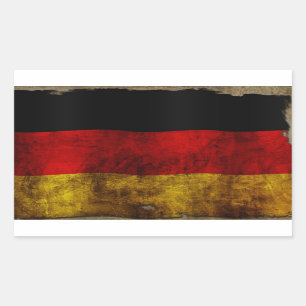 Duitse vlag -  rechthoekige sticker