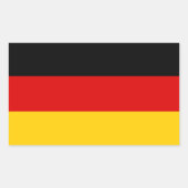 Duitse vlag rechthoekige sticker (Voorkant)